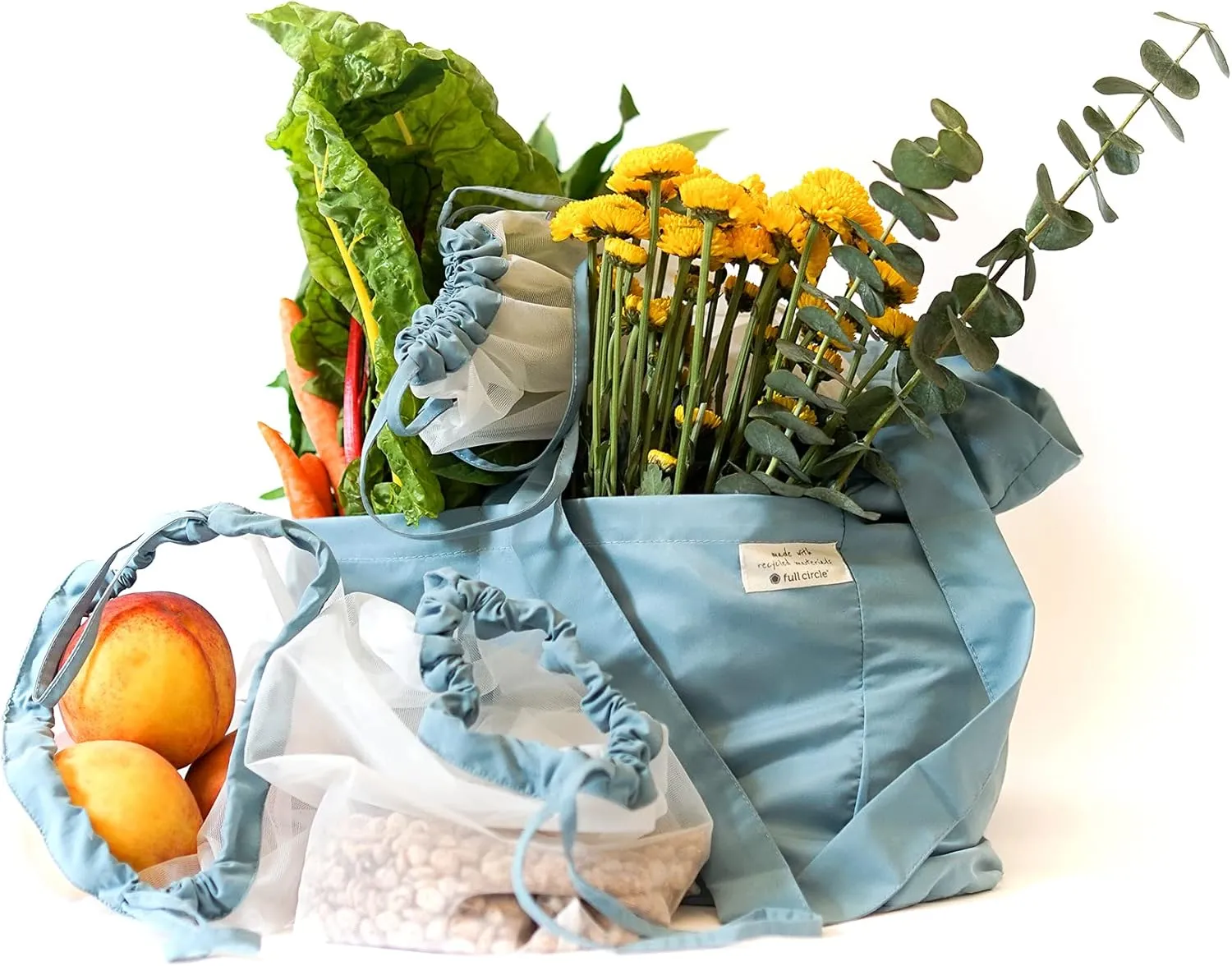 Full Circle Tote-Ally Reusable Grocery Tote and 3 Reusable Produce Bags