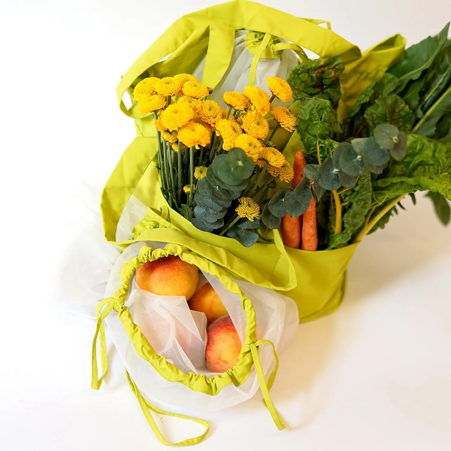 Full Circle Tote-Ally Reusable Grocery Tote and 3 Reusable Produce Bags