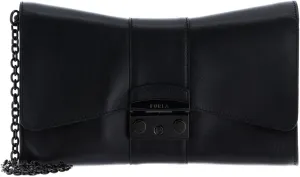 Furla Women's Black Leather Metropolis Crossbody Handbag