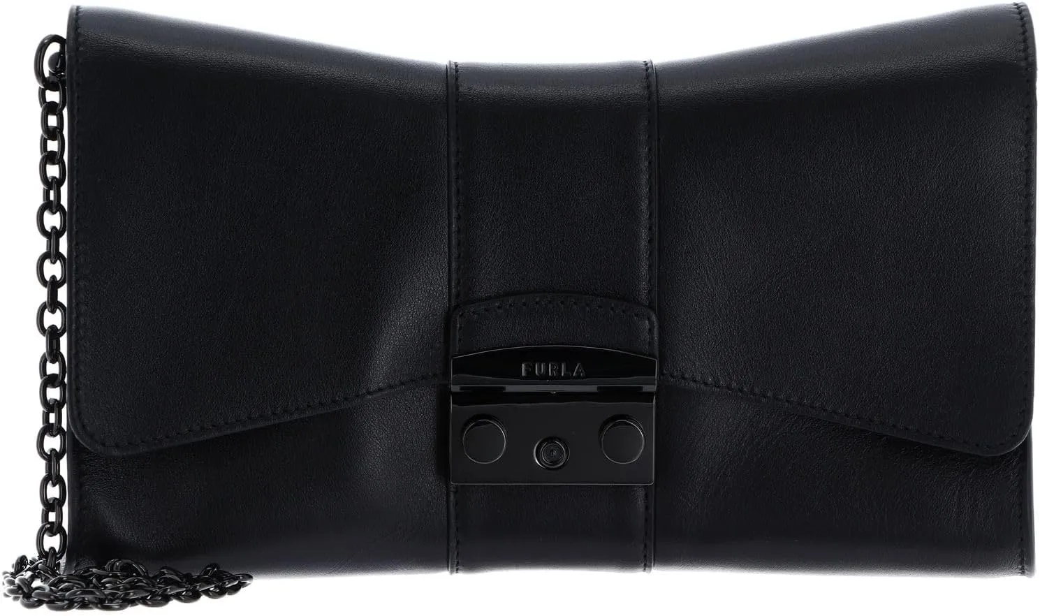 Furla Women's Black Leather Metropolis Crossbody Handbag