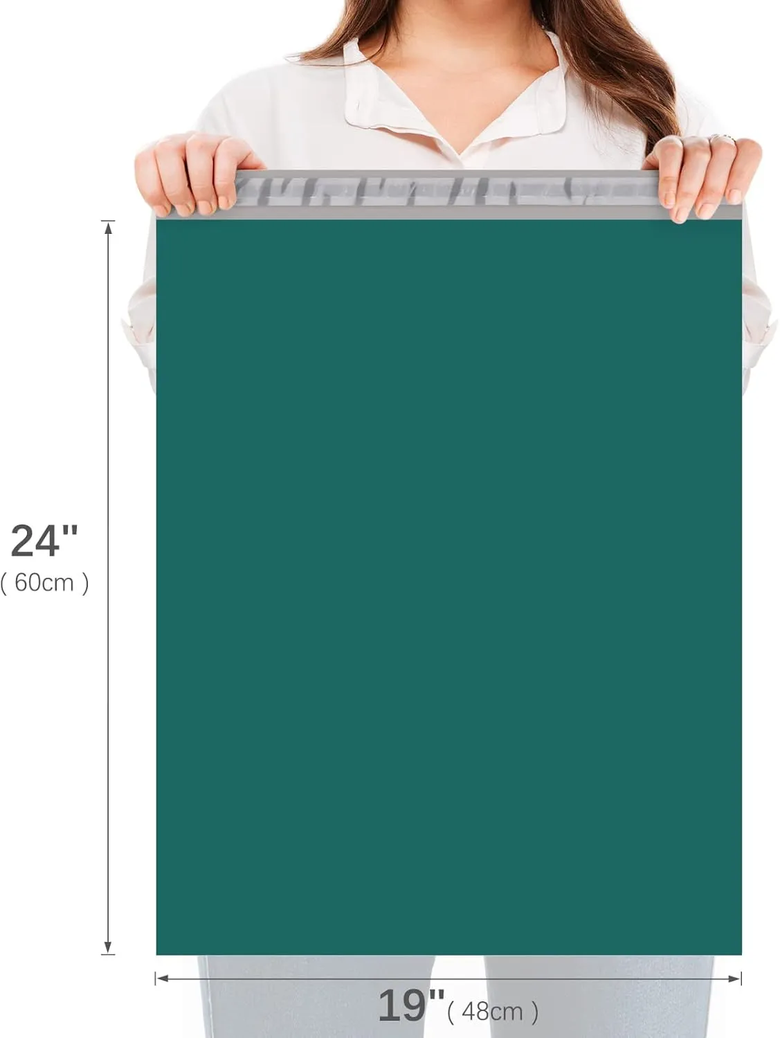 Fuxury Large Poly Mailers 19x24 Inch 100 Pcs, Waterproof Shipping Bags for Clothing, Strong Adhesive Shipping Envelopes for Small Business, Self Seal Mailers Poly Bags Mailing Bags Forest Green