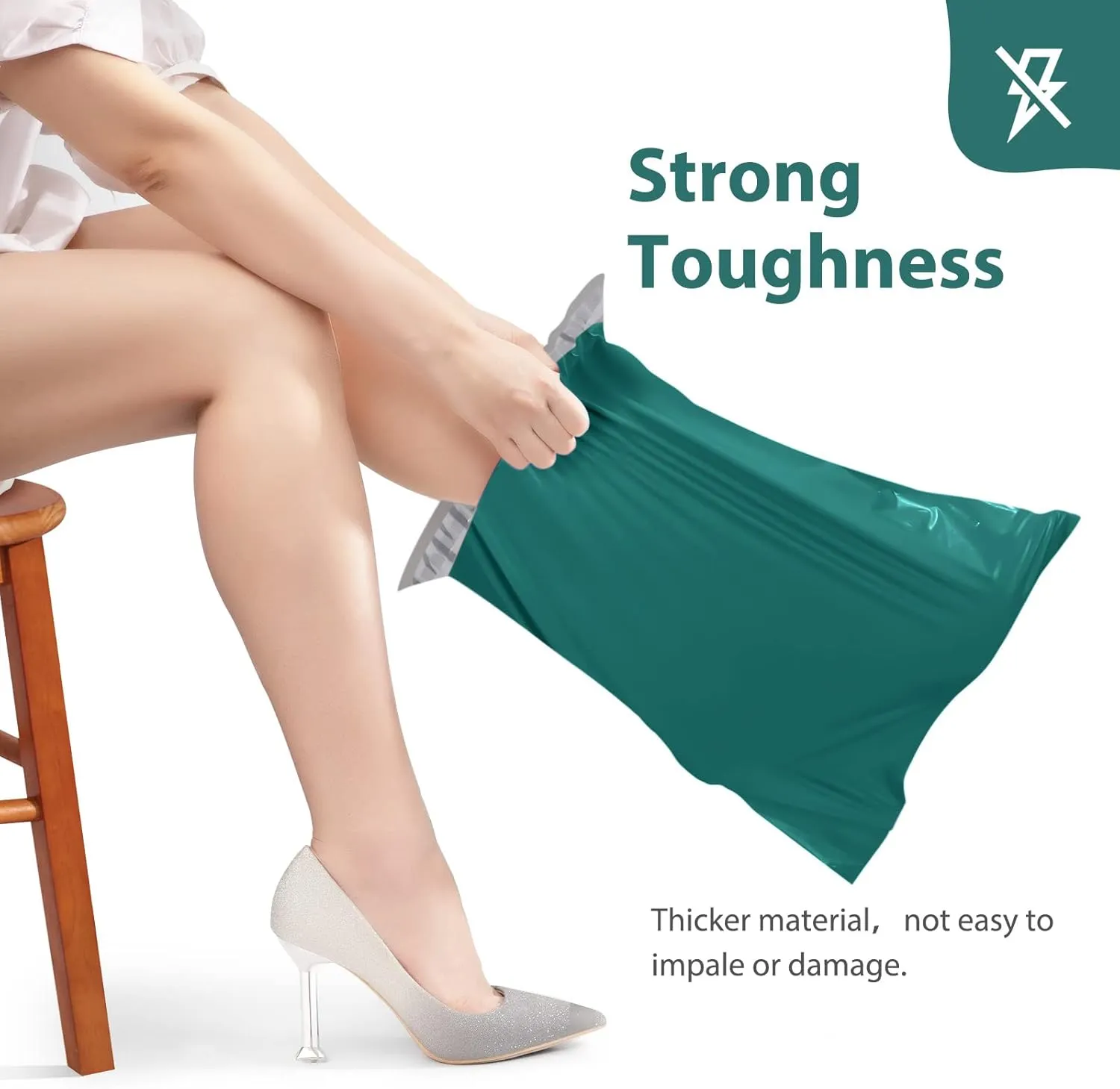 Fuxury Large Poly Mailers 24x24 Inch 50 Pcs, Waterproof Shipping Bags for Clothing, Strong Adhesive Shipping Envelopes for Small Business, Self Seal Mailers Poly Bags Mailing Bags Forest Green