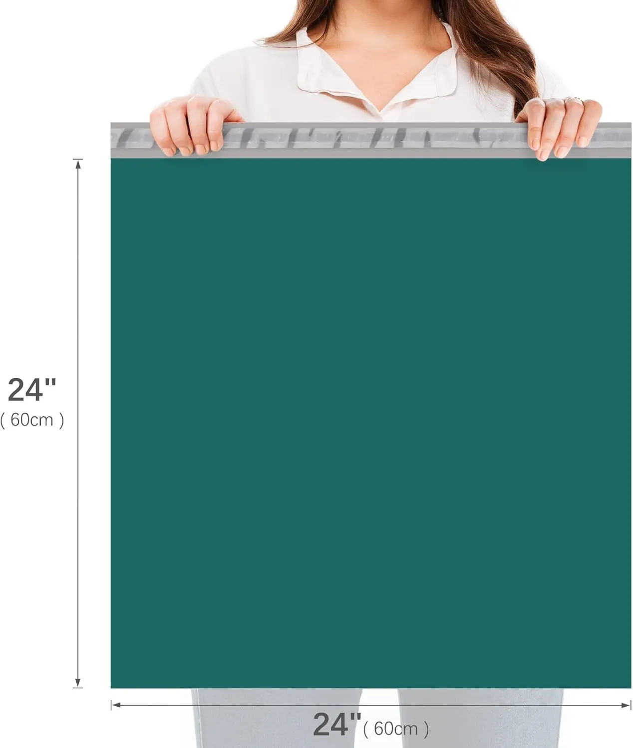 Fuxury Large Poly Mailers 24x24 Inch 50 Pcs, Waterproof Shipping Bags for Clothing, Strong Adhesive Shipping Envelopes for Small Business, Self Seal Mailers Poly Bags Mailing Bags Forest Green