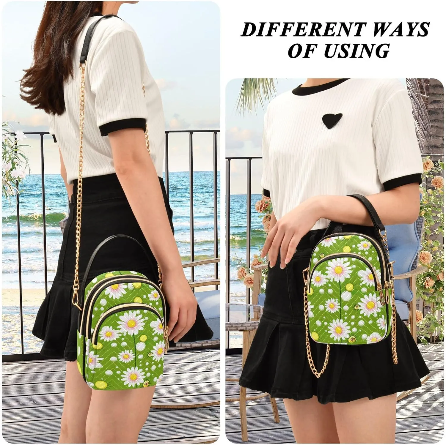 GAIGEO Colorful Geometric Ornament with Stylized Ladies Shoulder Handbags, Shoulder Purses for Women Crossbody