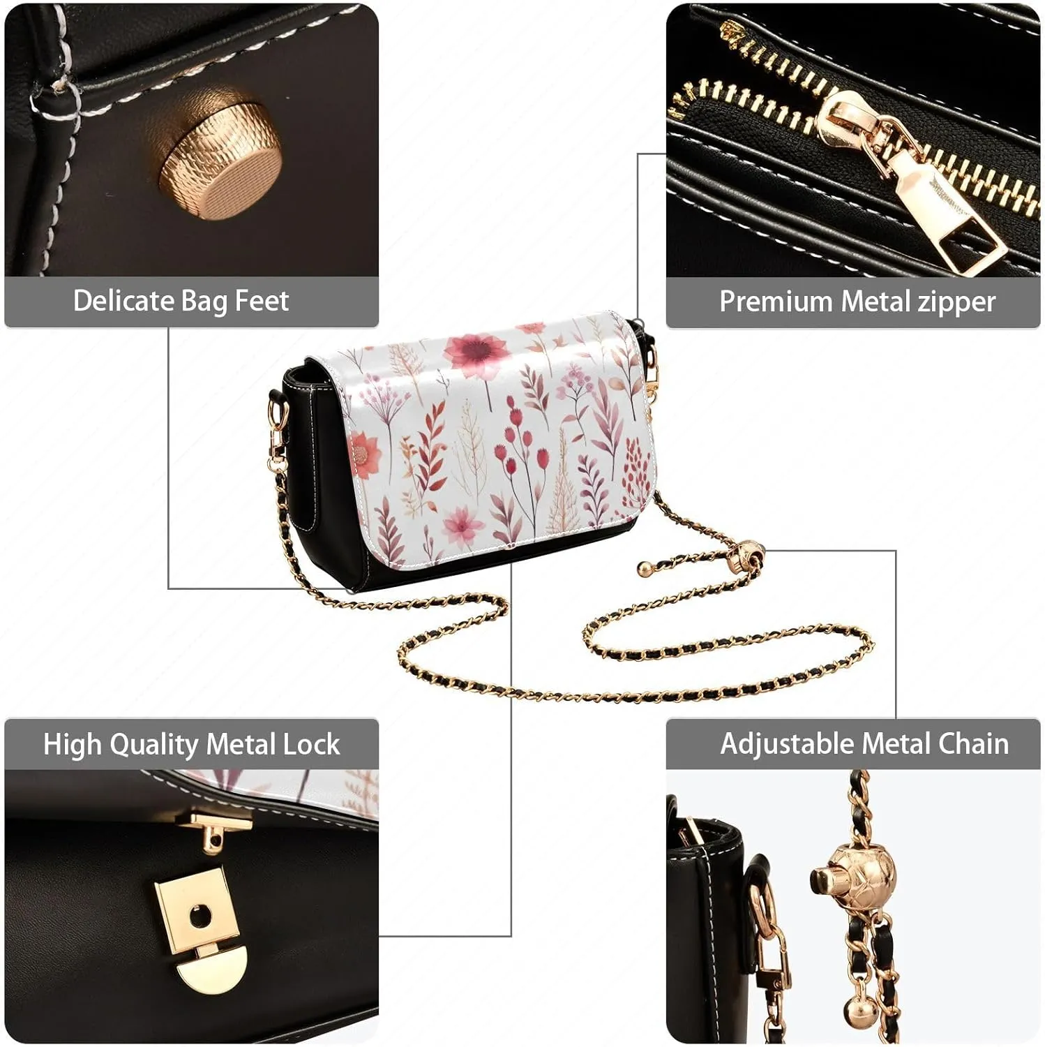 GAIGEO Green and Black Tartan Texture Pu Leather Crossbody Bag, Crossbody Bags for Women Leather