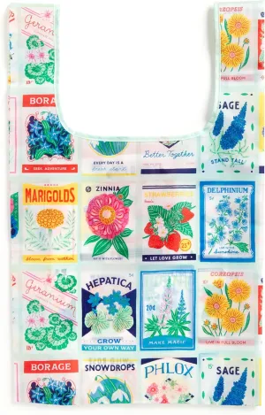 Galison Grow Your Own Way – Packable Nylon Reusable Tote Bag Eco Friendly Perfect For Groceries And Travel