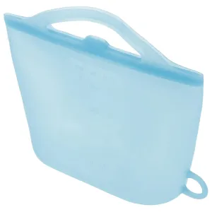 Garneck Convenient Silicone Food Pouch Reusable Microwave Steam Bag for Fresh Food Storage 1200ml for Busy Parents