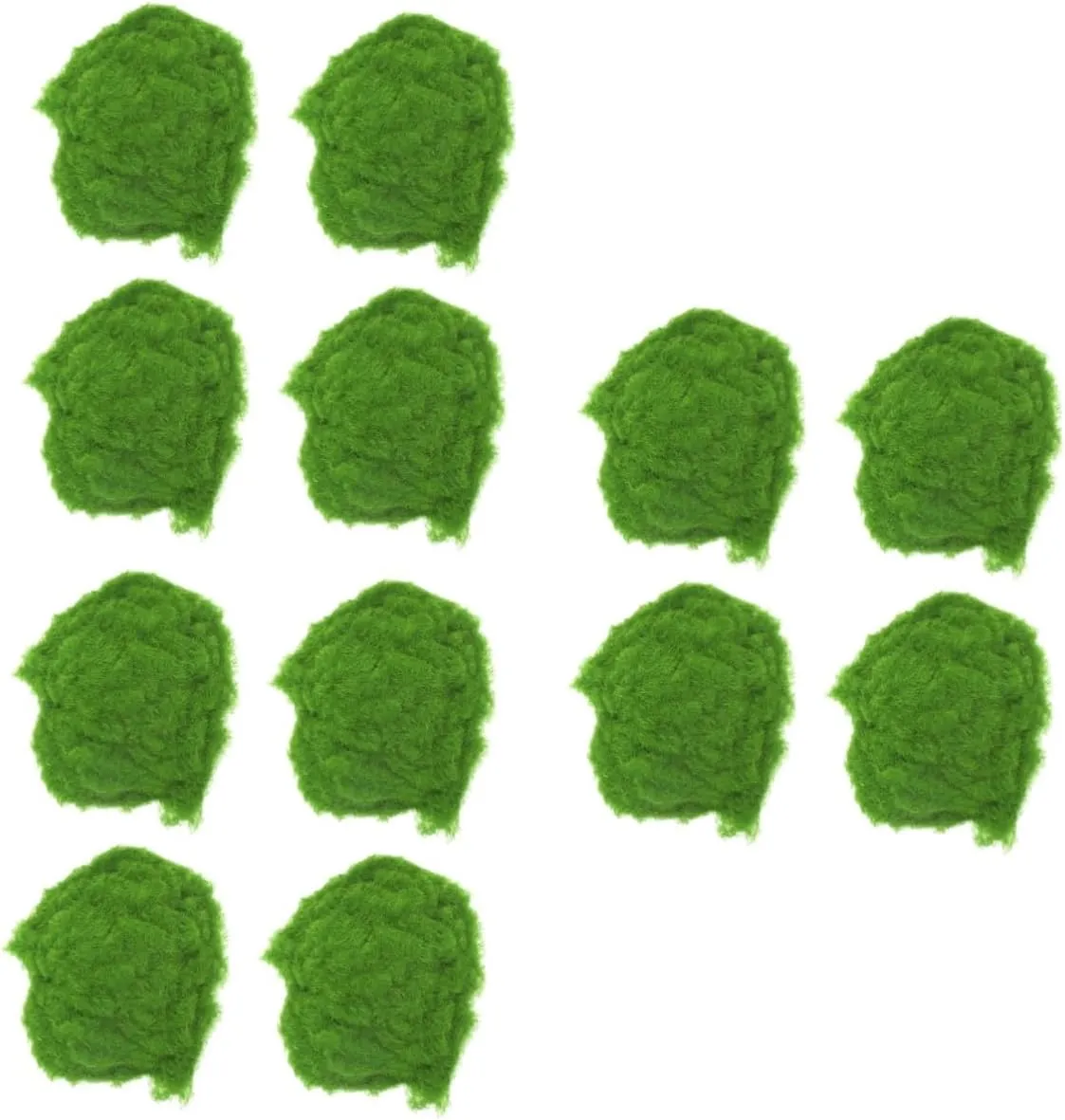 GARVALON 3pcs 4 Nylon Lawn Powder 4 Bags Simulation Moss for Crafts Decorative Fake Moss for Plants