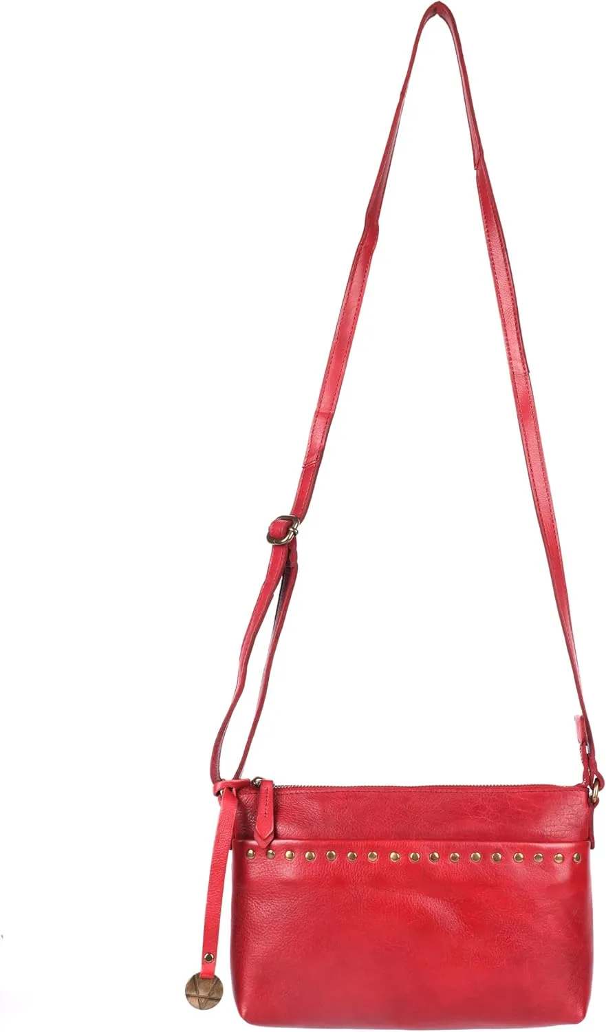Genuine Italian Leather Boho Studded Crossbody Shoulder Bag - Stylish, Durable, & Perfect for Everyday Use for women