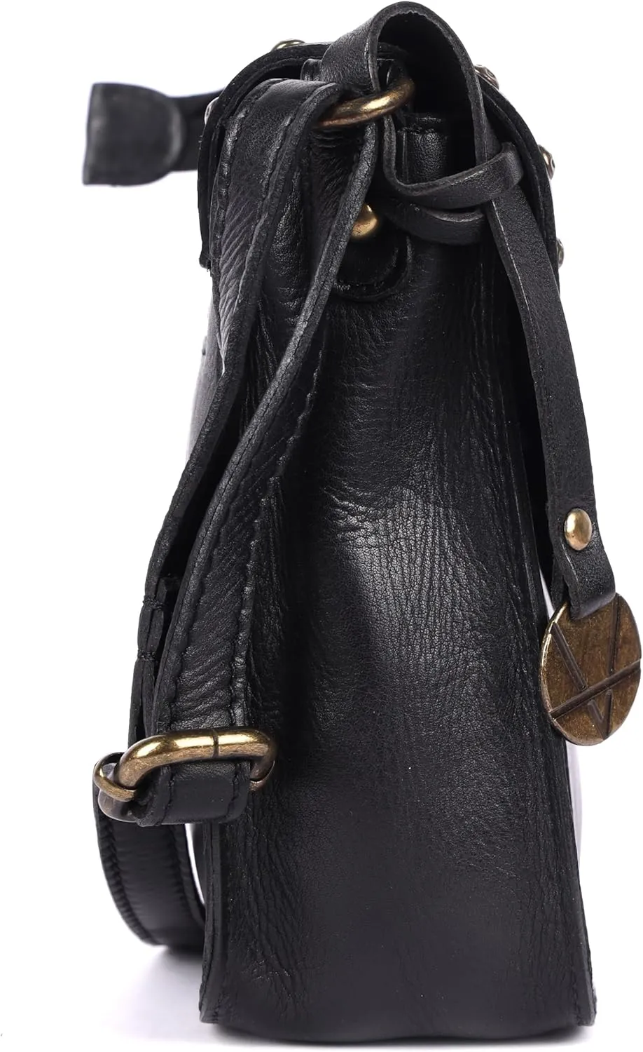 Genuine Italian Leather Boho Studded Crossbody Sling Bag - Stylish, Durable, & Perfect for Everyday Use for Women