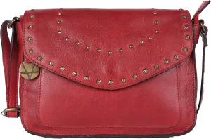 Genuine Italian Leather Boho Studded Crossbody Sling Bag - Stylish, Durable, & Perfect for Everyday Use for Women