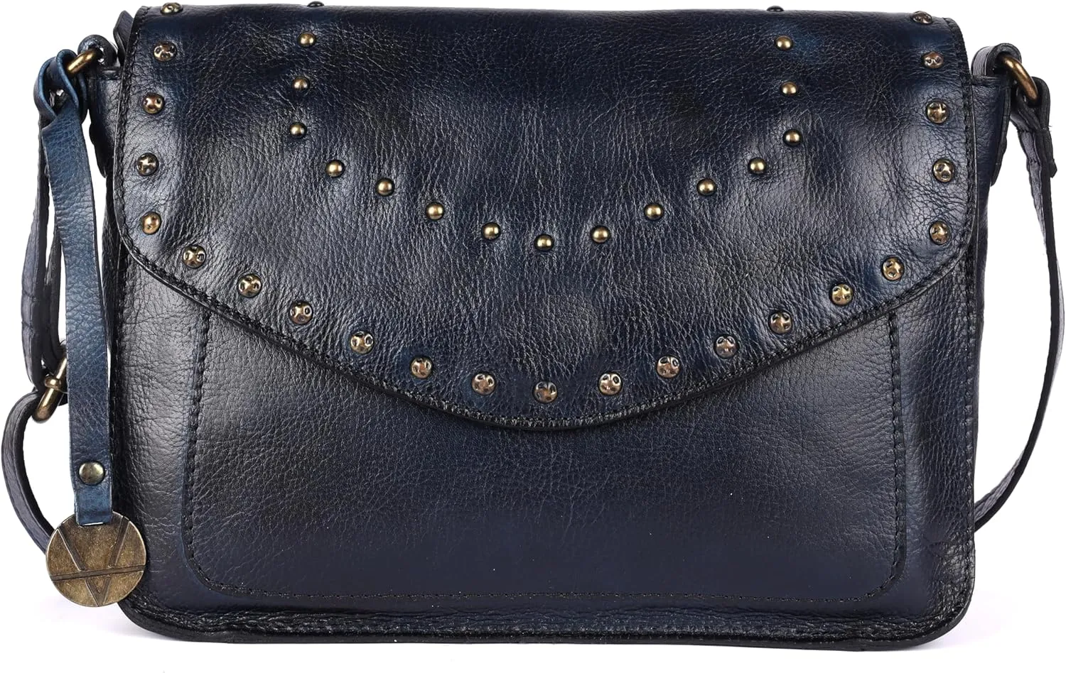 Genuine Italian Leather Boho Studded Crossbody Sling Bag - Stylish, Durable, & Perfect for Everyday Use for Women