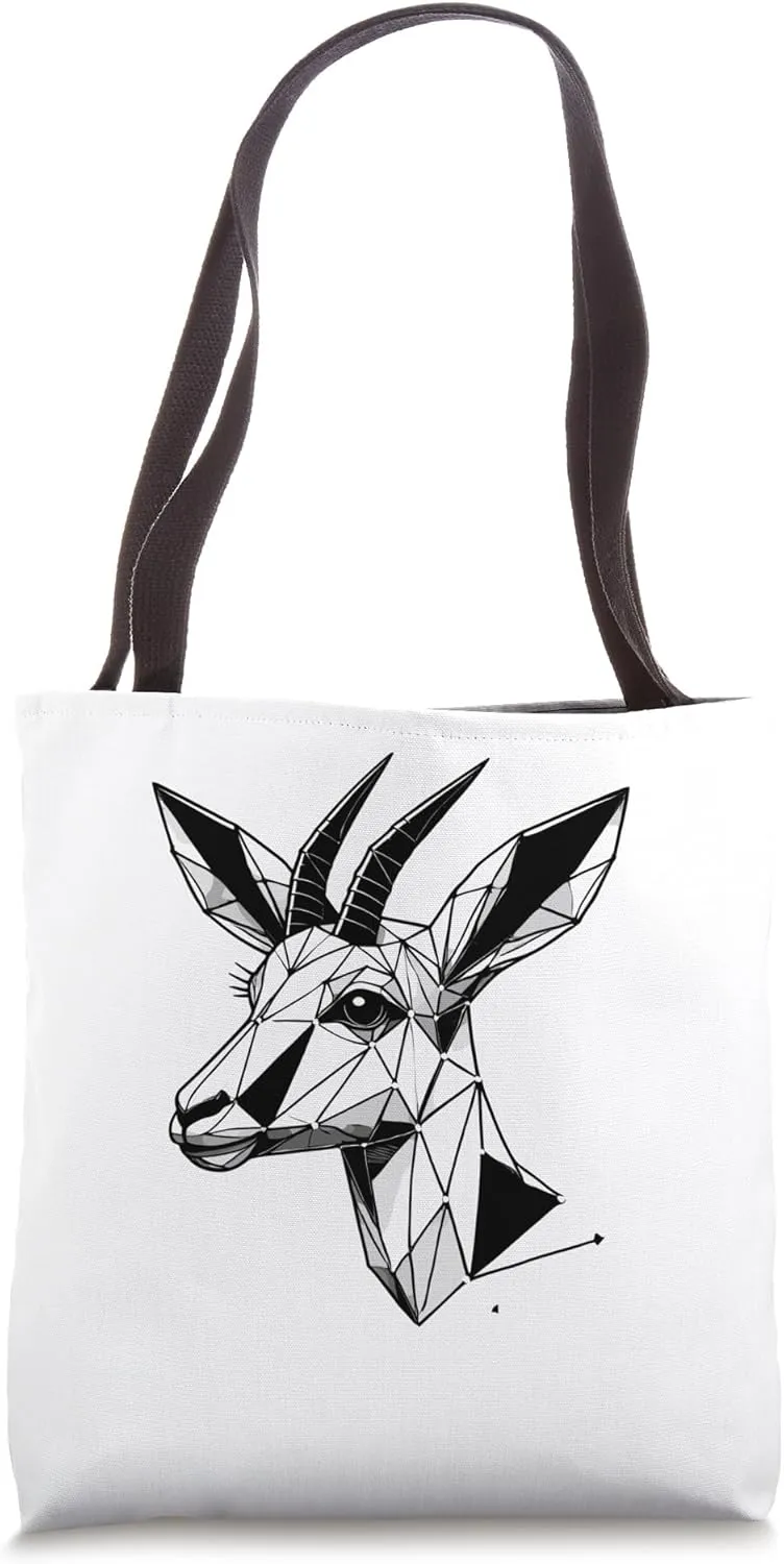 Geometric Art Gazelle Antelope Gazelles Antelopes Tote Bag