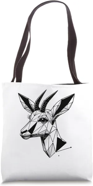 Geometric Art Gazelle Antelope Gazelles Antelopes Tote Bag