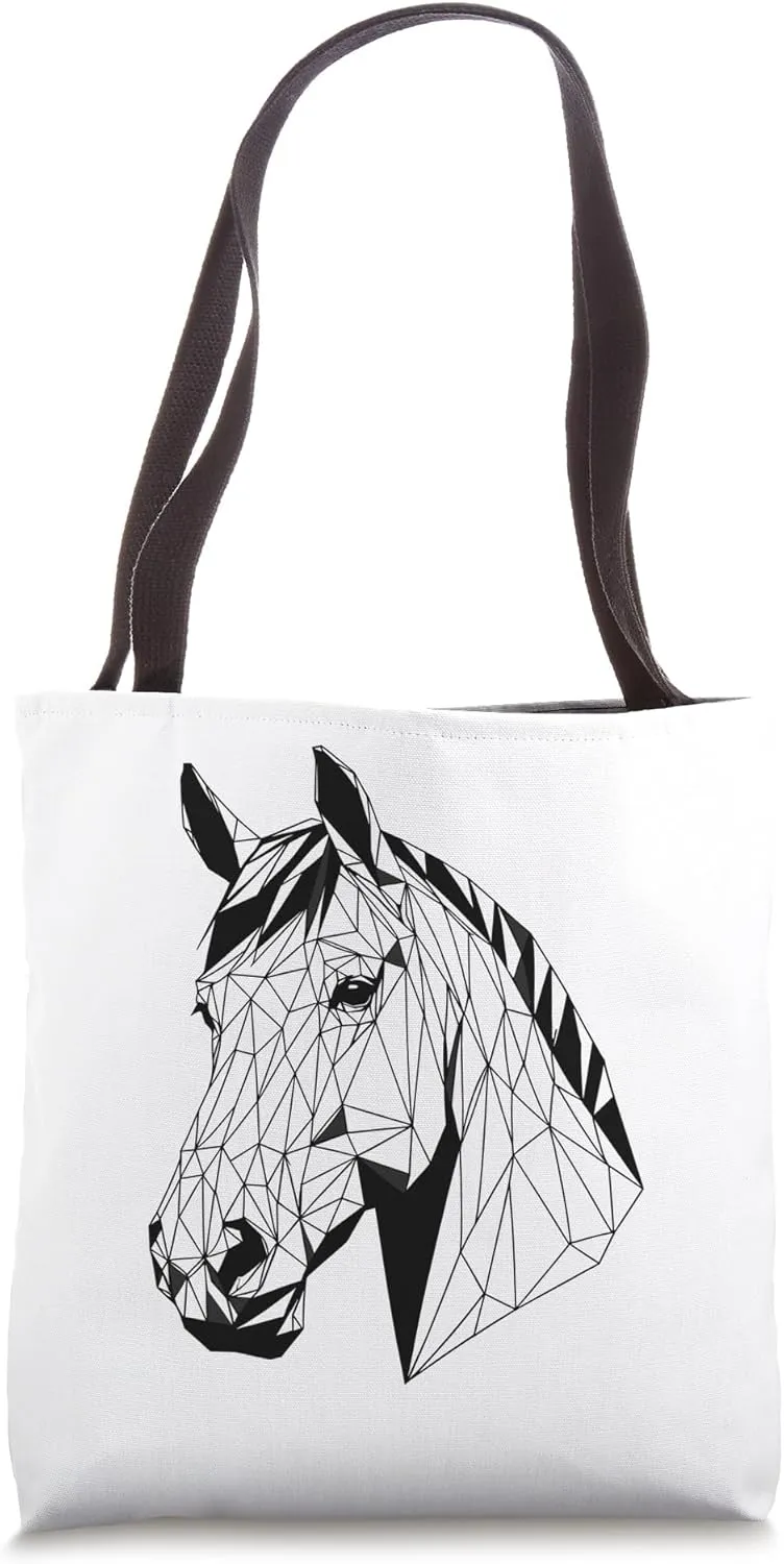 Geometric Art Gypsy Vanner Horse Galineers Cob Horses Tote Bag