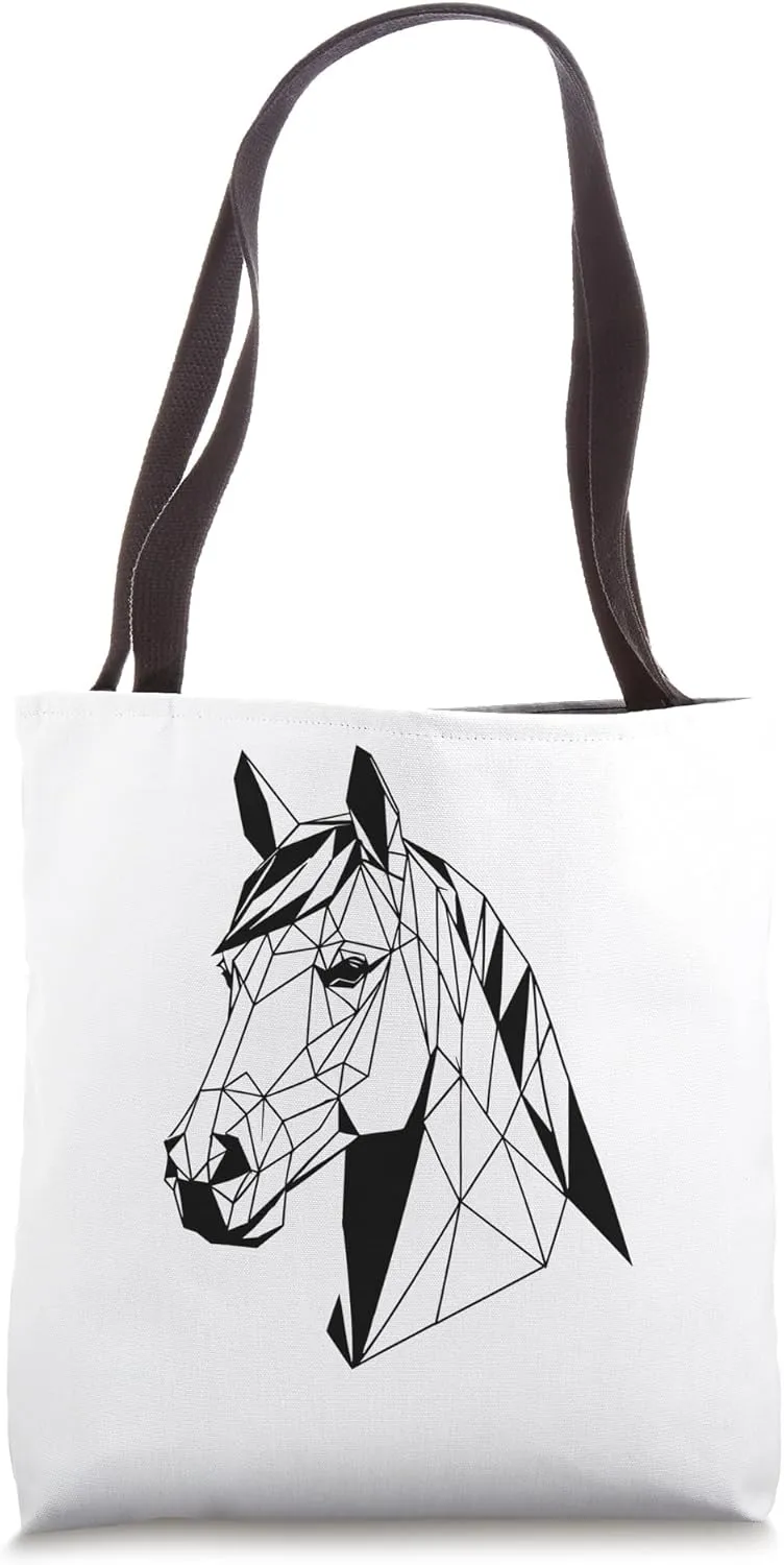 Geometric Art Gypsy Vanner Horse Galineers Cob Horses Tote Bag
