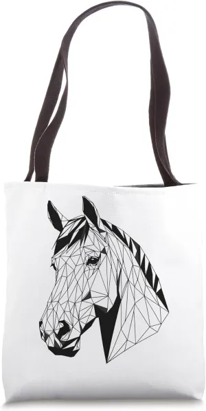 Geometric Art Gypsy Vanner Horse Galineers Cob Horses Tote Bag