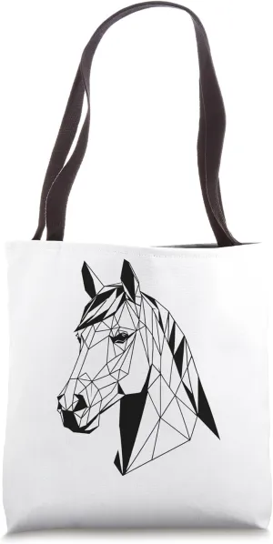 Geometric Art Gypsy Vanner Horse Galineers Cob Horses Tote Bag