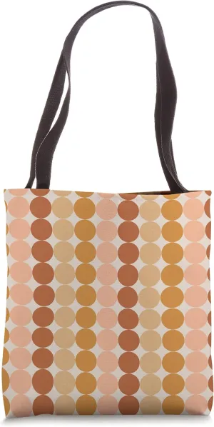 Geometric Earth-Toned 60s 70s Aesthetic Tote Bag