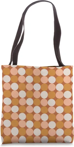 Geometric Earth-Toned 60s 70s Aesthetic Tote Bag