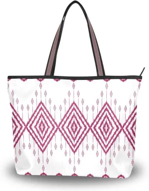 Geometric Ethnic Tribal Motif Fashion Shoulder Bags Tote Bags Handbags For Women, L