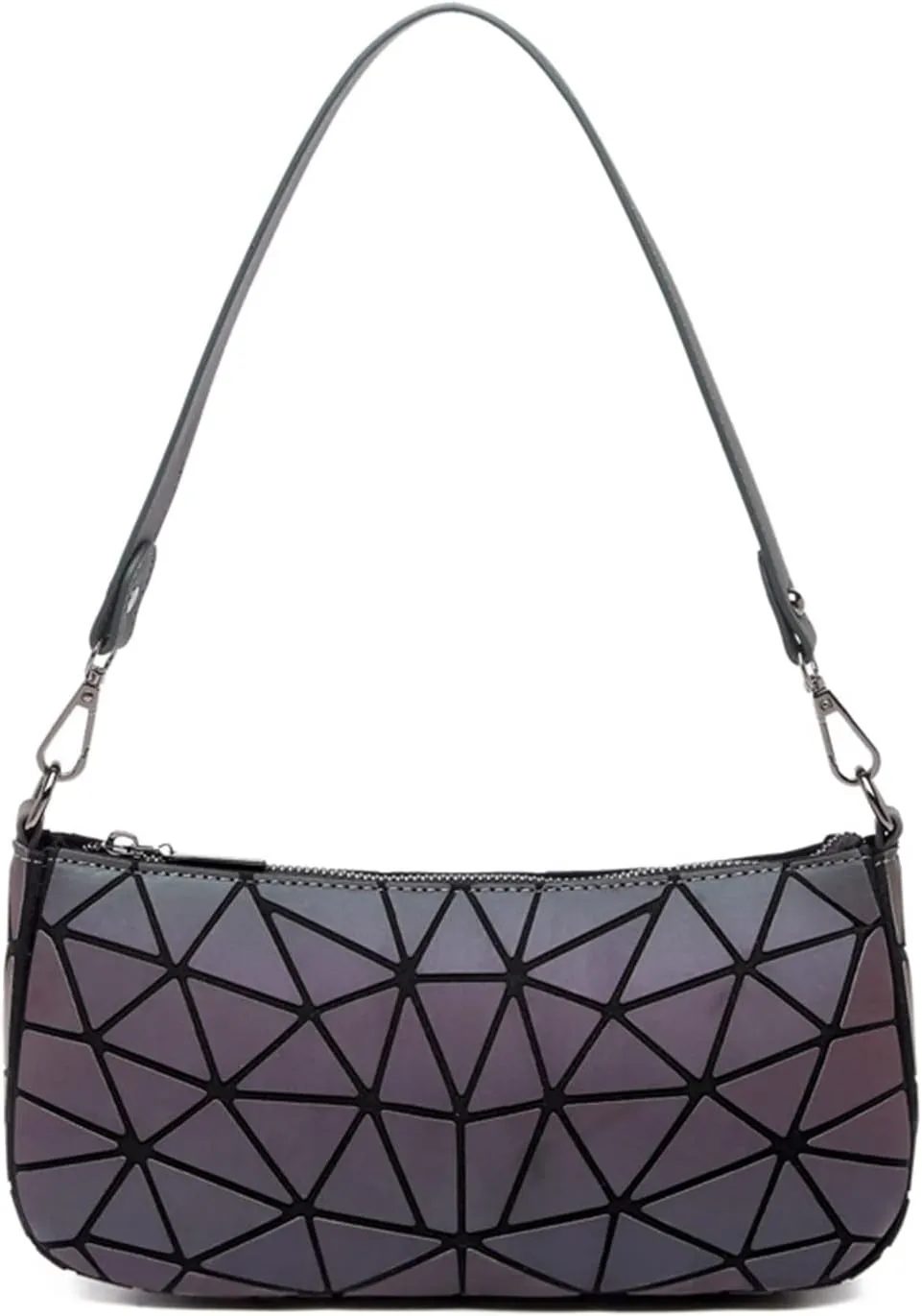 Geometric Handbags Holographic Reflective Shoulder Bag Luminous Purses Crossbody Bag Tote