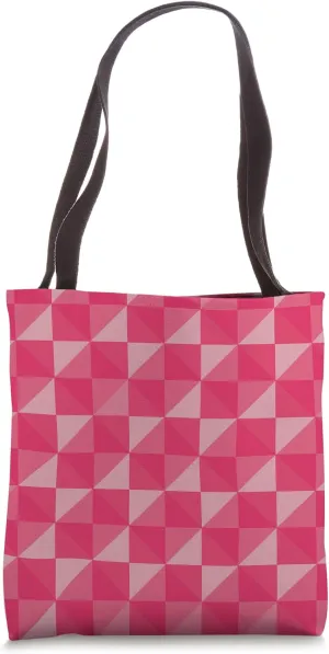 GEOMETRIC HEXAGONAL PINK TRIANGLE PATTERN Tote Bag