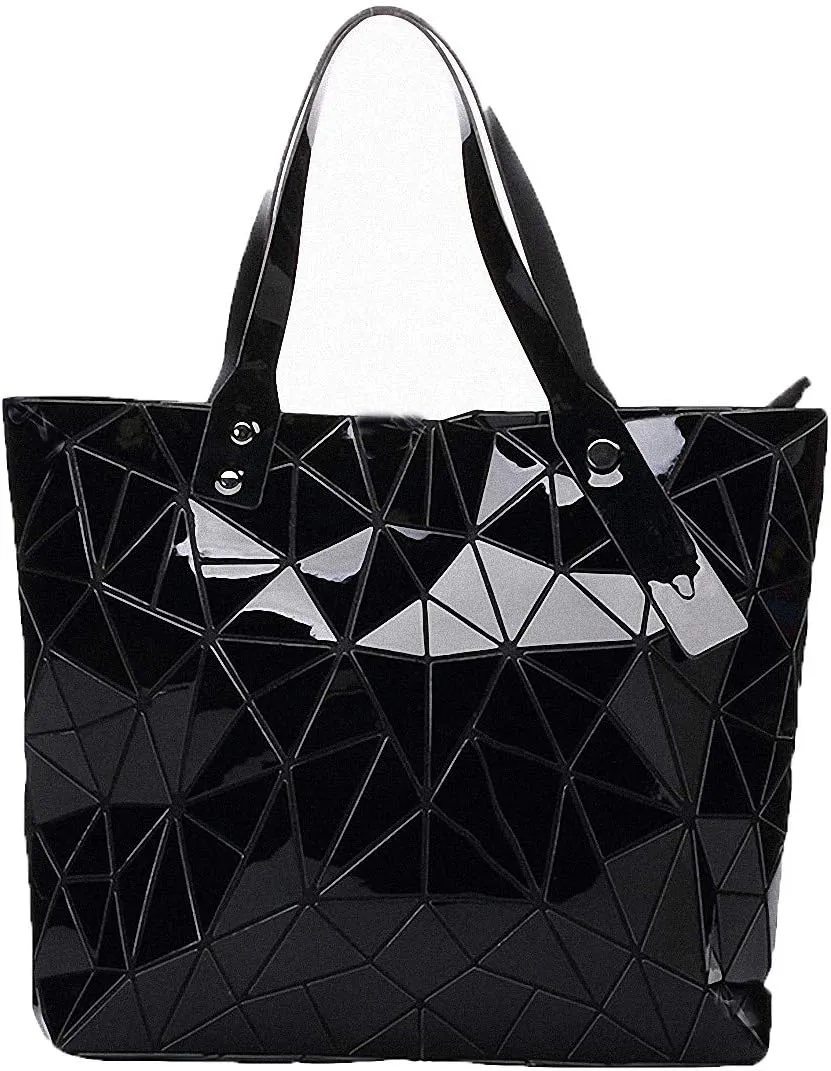 Geometric Lattice Top-handle Handbag for Women Matte Tote Purse Handbags Geometry Shoulder Bag