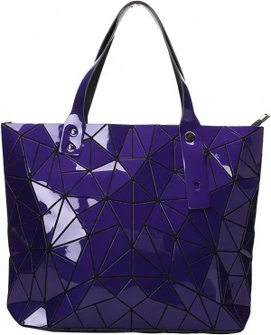 Geometric Lattice Top-handle Handbag for Women Matte Tote Purse Handbags Geometry Shoulder Bag