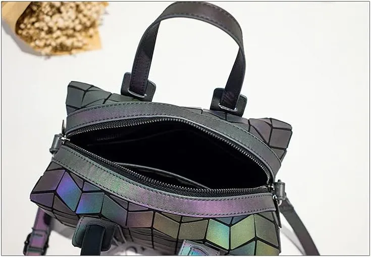 Geometric Luminous Purses Handbags Holographic Crossbody Shoulder Bag