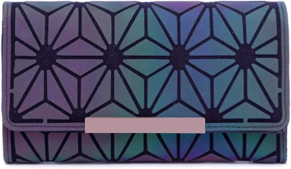 Geometric Luminous Tote Bag Holographich Purses and Handbags Flash Reflactive Crossbody Bag for Women