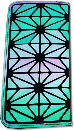 Geometric Luminous Tote Bag Holographich Purses and Handbags Flash Reflactive Crossbody Bag for Women