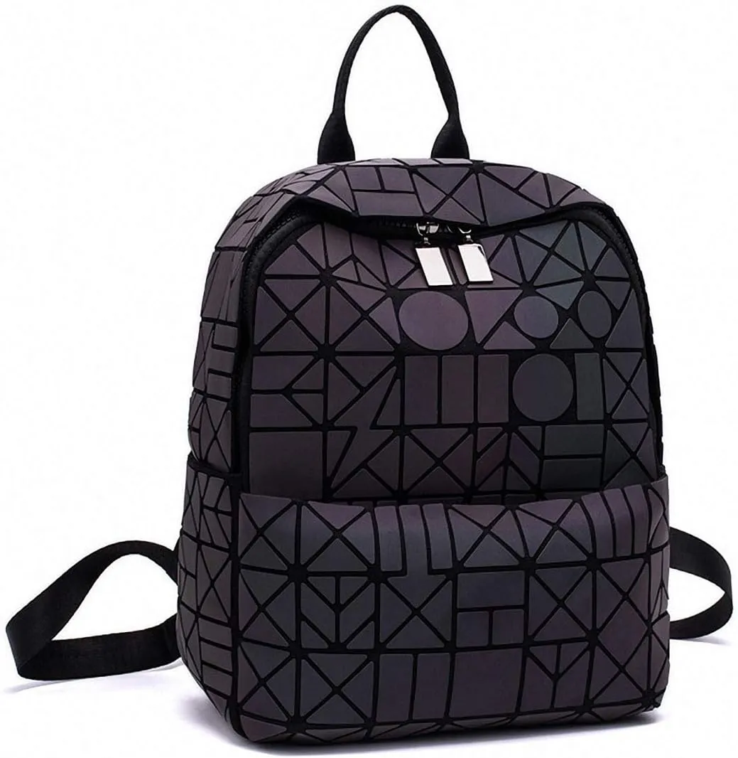 Geometric Luminous Tote Bag Holographich Purses and Handbags Flash Reflactive Crossbody Bag for Women