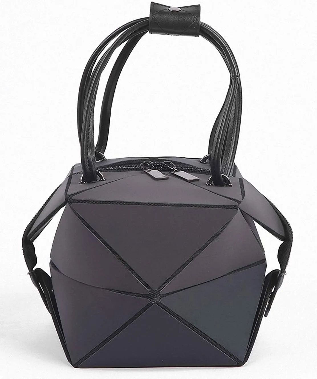 Geometric Luminous Tote Bag Holographich Purses and Handbags Flash Reflactive Crossbody Bag for Women