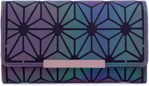 Geometric Luminous Tote Bag Holographich Purses and Handbags Flash Reflactive Crossbody Bag for Women