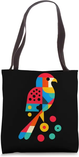 Geometric Minimalism Modern Illustration Kestrel Bird Art Tote Bag