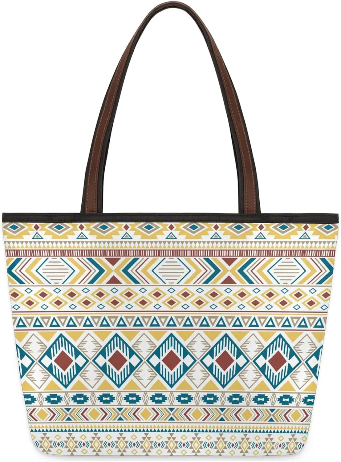 Geometric Rhombus Triangle Tote Bag for Women Womens Handbags Tote Bag for Work Shopping Travel Beach