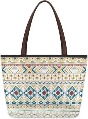 Geometric Rhombus Triangle Tote Bag for Women Womens Handbags Tote Bag for Work Shopping Travel Beach
