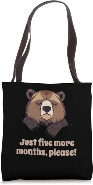 Geometrical Bear waking up hibernation quote springtime Tote Bag
