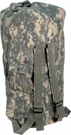 GI US Army Genuine Military Issue Duffle Bag Cordura Nylon 2 Carrying Straps Backpack Sea Bag Bug out Bag Olive Drab (ACU Camoflouge)