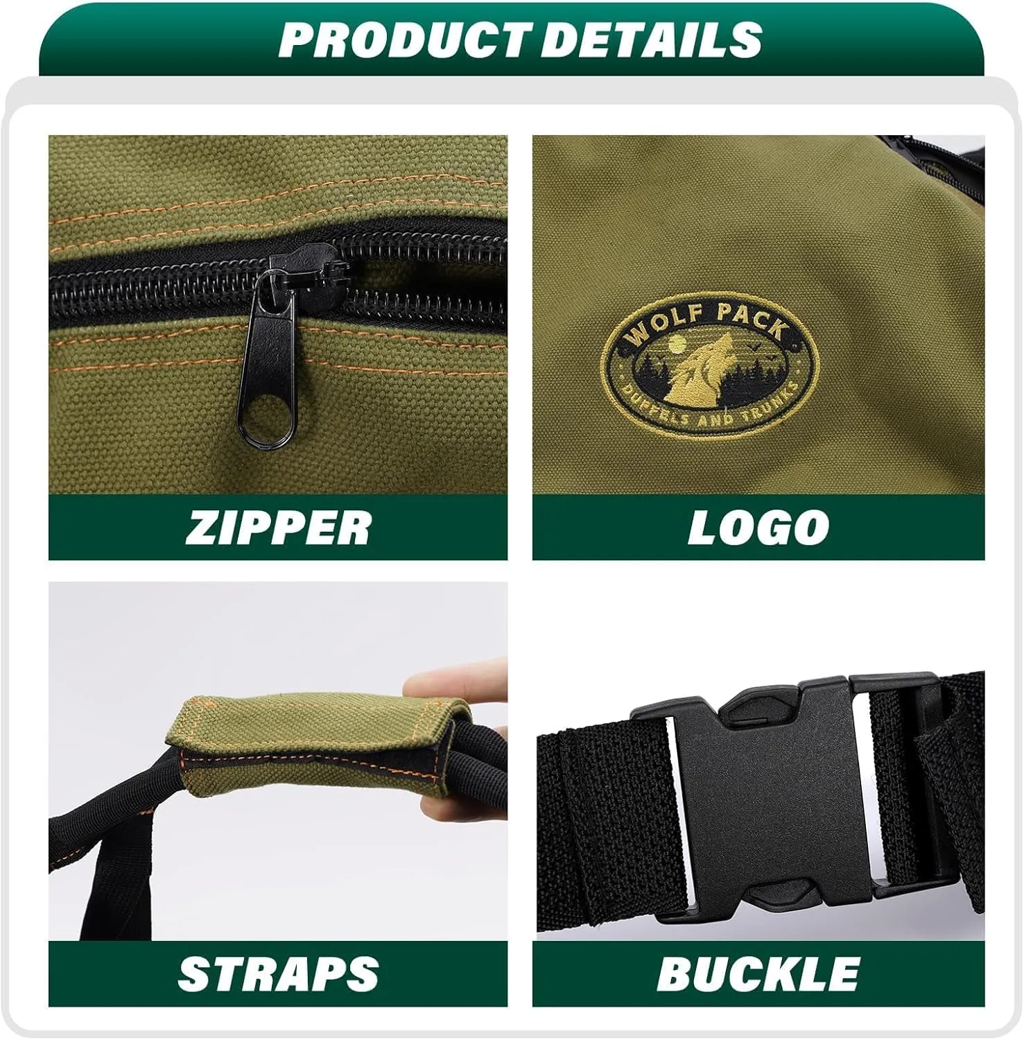 Gilbins Heavyweight Duffle Bag Super Tough Heavy Duty Cotton Canvas Duffel Bag -Great for Camping, Travel, Hiking