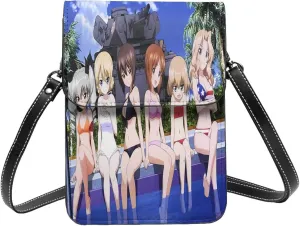 Girls Und Panzer Wallet Phone Female Fashion Purse Adjustable Handba Crossbody Bags