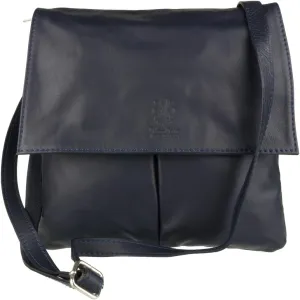 Girly HandBags Double Pocket Italian Genuine Leather Messenger Bag Crossbody Shoulder Bag