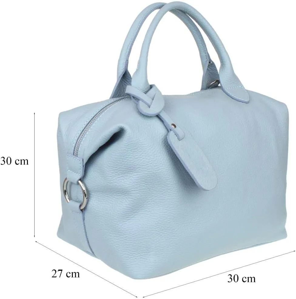 Girly HandBags Womens Genuine Leather Plain Side Circle Hobo Handbag