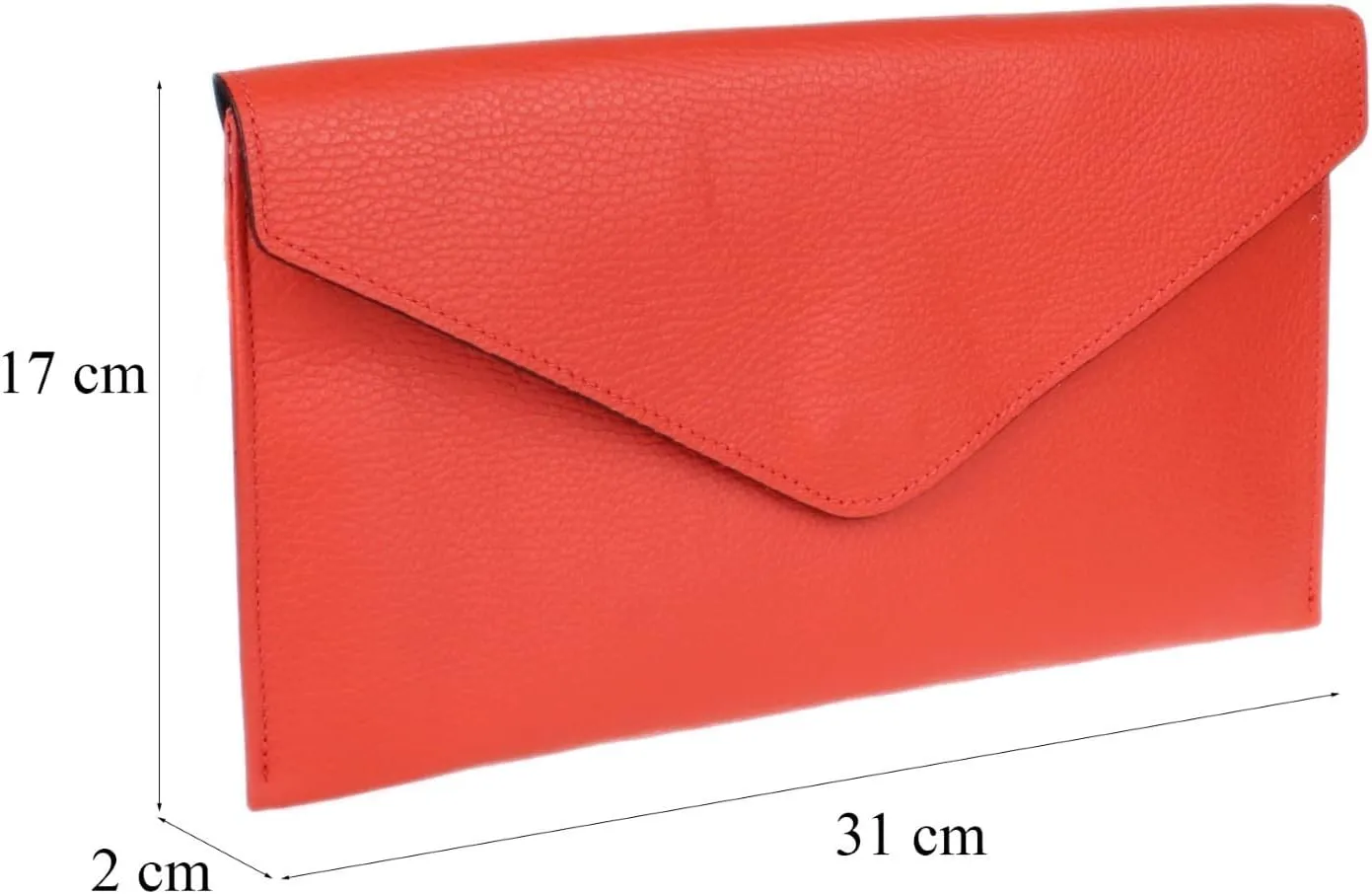 Girly HandBags Womens Italian Genuine Leather Envelope Clutch Bag