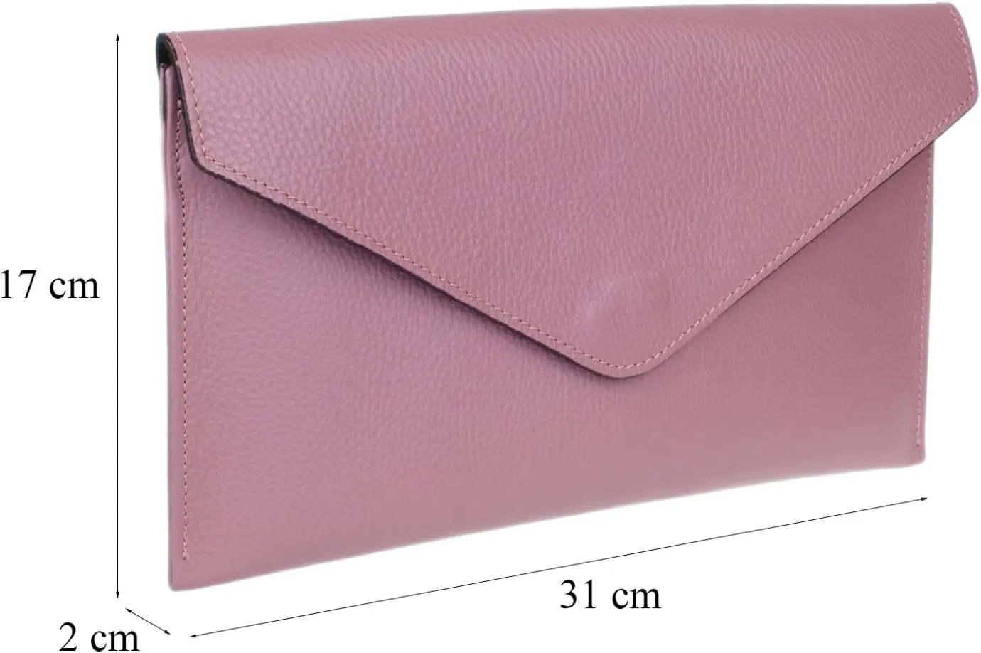 Girly HandBags Womens Italian Genuine Leather Envelope Clutch Bag