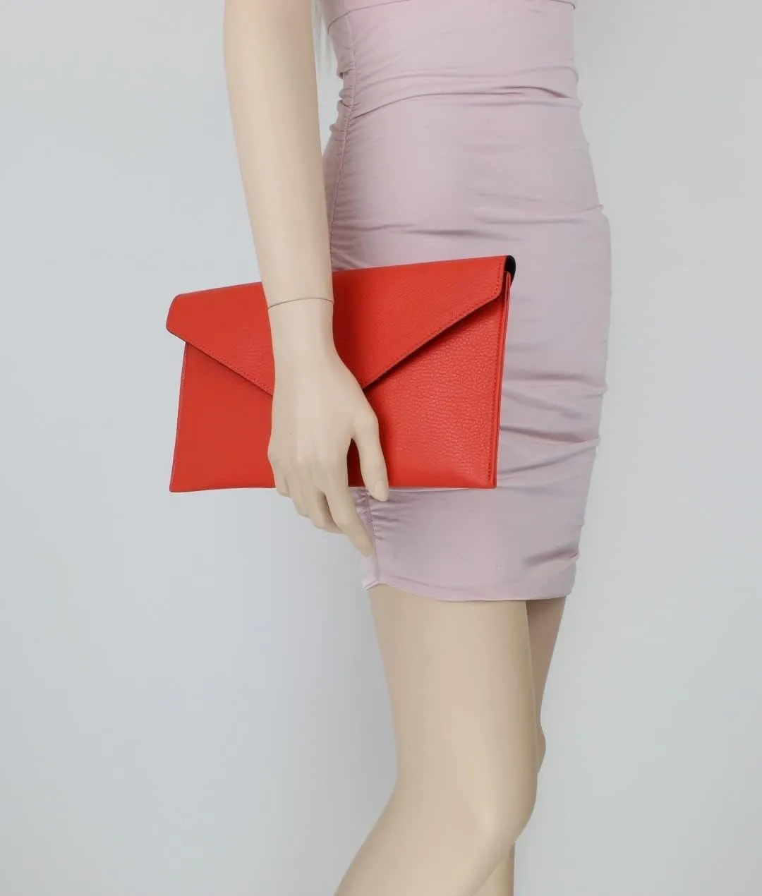 Girly HandBags Womens Italian Genuine Leather Envelope Clutch Bag
