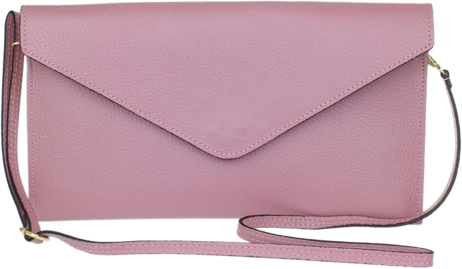 Girly HandBags Womens Italian Genuine Leather Envelope Clutch Bag