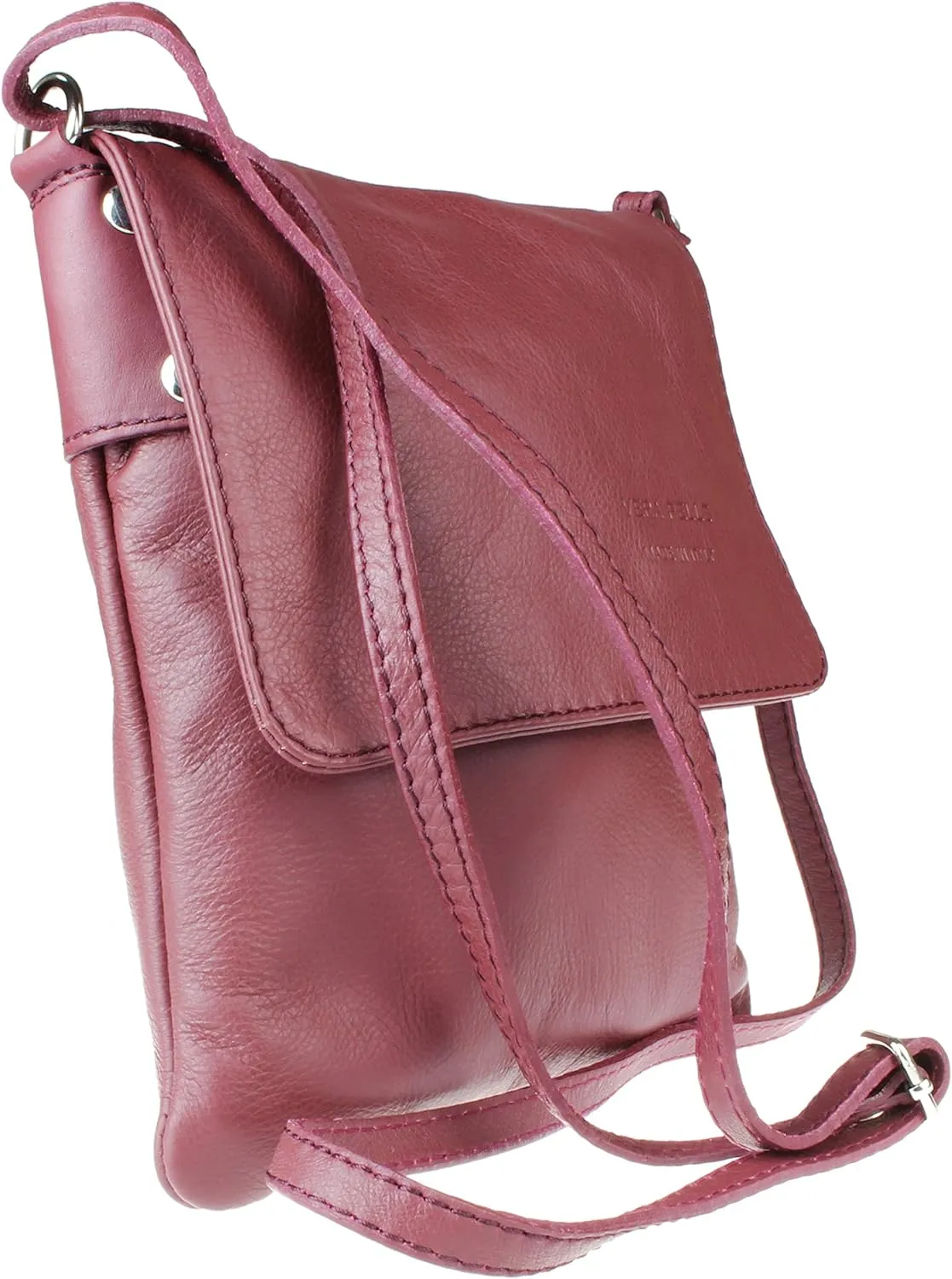 Girly HandBags Womens Italian Leather Shoulder Bag Small Cross Body Messenger Soft Leather Vera Pelle Phone Holder Holiday