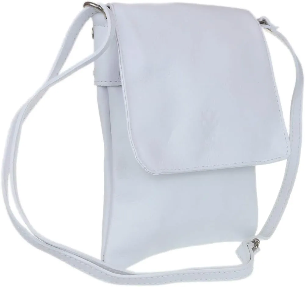 Girly HandBags Womens Italian Leather Shoulder Bag Small Cross Body Messenger Soft Leather Vera Pelle Phone Holder Holiday